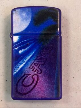 Purple Beach Scene Camel Zippo